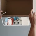 thumbnail image 3 of Under Shelf Durable Metal Wire Rack Hanging Shelf Storage Under Cabinet Organizer for Kitchen Pantry Bathroom Desk in White, 3 of 4