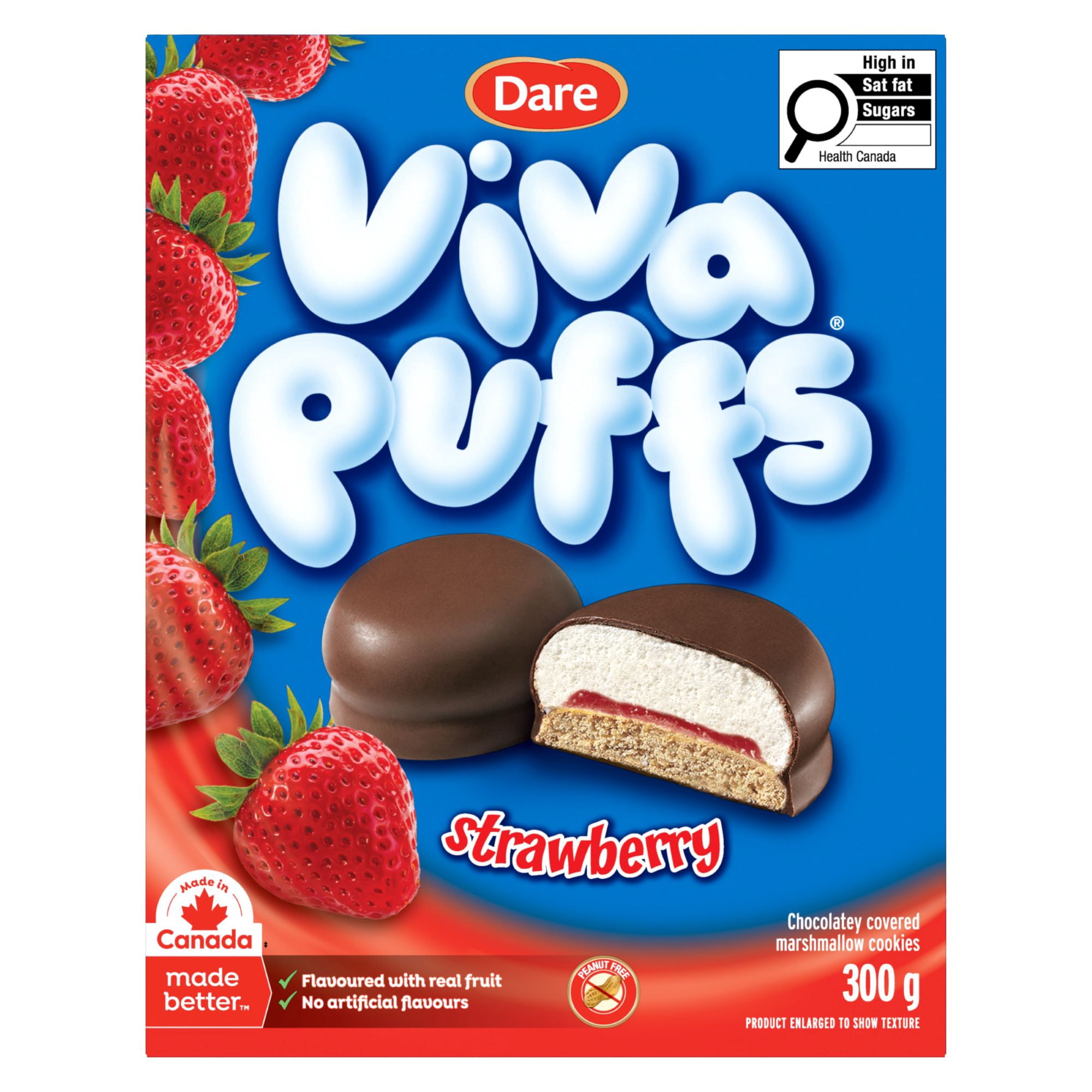 Biscuits Viva Puffs Fraises, 300g