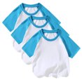 thumbnail image 1 of MeetoTime 3PC Kids Cotton Breathable Short Sleeve Basic Tees Solid Color Round Neck T-shirt for Boys Girls, 1 of 5