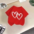 thumbnail image 5 of PMVFHDE T-Shirt d'Été à Manches Courtes pour Filles - Haut Décontracté à Col Rond avec Imprimé Graphique, T-Shirt en Coton Respirant pour Superposition pour Tout-Petits à Préados Rouge, 7-8 Ans, 5 of 5