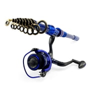 Carbon Fiber Telescopic Fishing Rod Portable Spinning Fishing Reel Fishing Kit Rod And Reel ,Rigid Aluminum Skeletal Frame