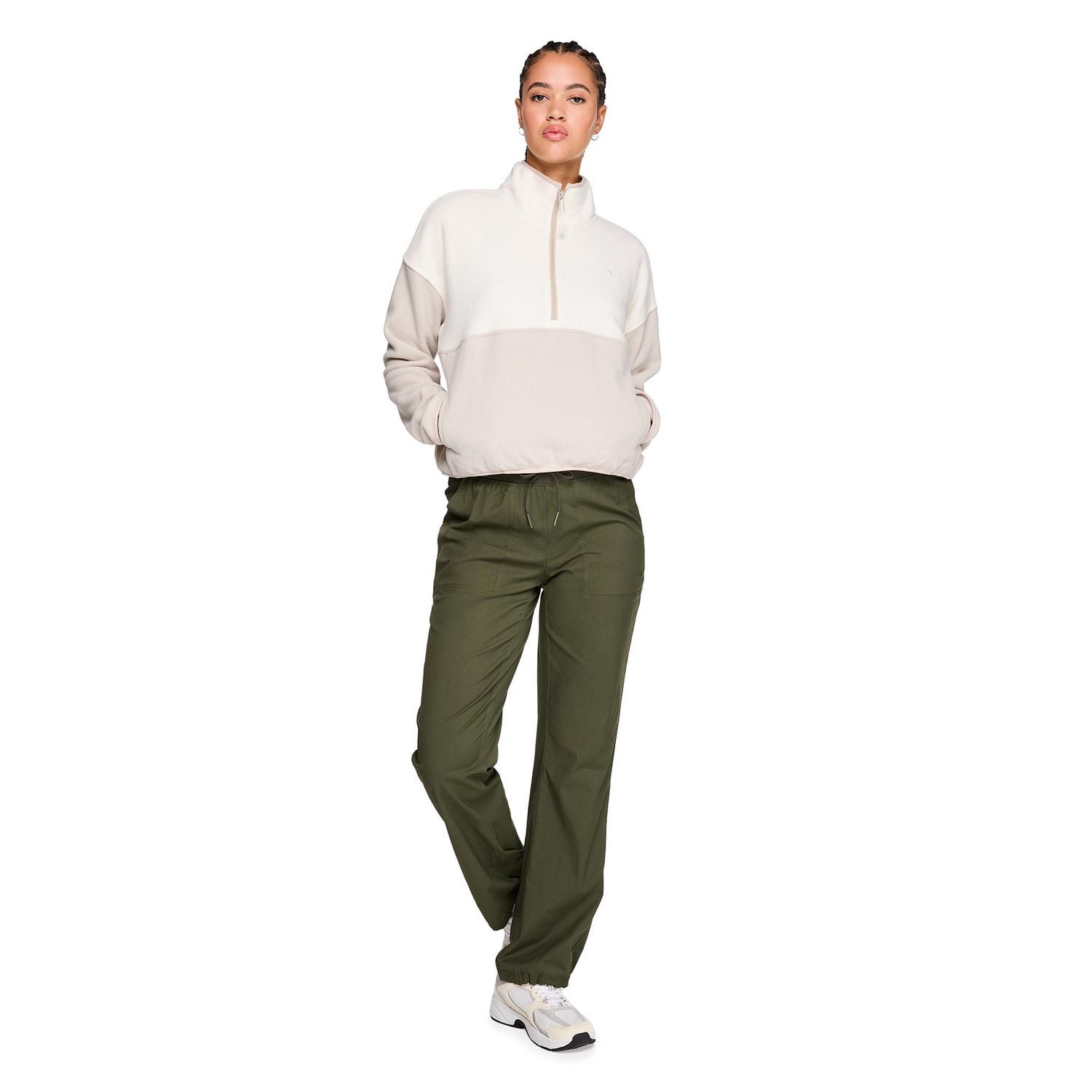 Coton ouaté à demi-fermeture éclair Athletic Works pour femmes