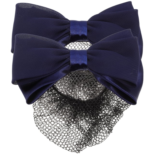 2 Pcs Couvre-Chignon pour Femmes Filet Infirmière Nœud Papillon Pinces à Cheveux Accessoires pour Cheveux