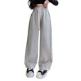 thumbnail image 1 of MIASHUI Girls Sweatpants Kids Athletic Active Jogger Pants Straight Leg Trousers,Grey,3-4 Years, 1 of 8