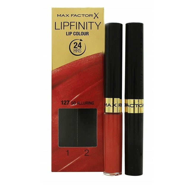 Max Factor Rouge à Lèvres Longue Tenue LipFinity, Rouge à Lèvres Longue Tenue Teinte pour les Lèvres, 127 So Alluring
