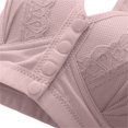 thumbnail image 5 of ManxiVoo Front Closure Wireless Bra for Women Full Coverage Comfortable Support Minimizer Bralette Non Padded Everyday Wear XXL Size Light Violet, 5 of 5