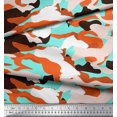 thumbnail image 2 of Soimoi Rayon Fabric Two Tone With White Camouflage Printed Craft Fabric by the Yard 42 Inch Wide, 2 of 3