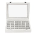 thumbnail image 3 of Small Velvet Jewelry Box Organizer 24, Practical 24 Compartments Jewelry Organizer Box Removable  For Household White, 3 of 8