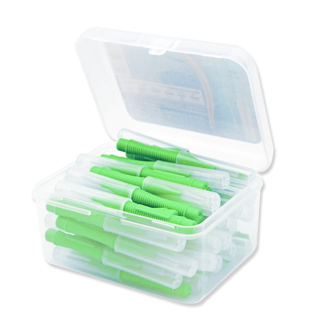 stanreset 40pcs Interdental Brush Ultra Fine Toothpick Soft Floss Stick Tooth Floss Head Toothpick Cleaning Tool