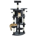 thumbnail image 1 of PawHut 62" Cat Tree, Multi-Level Cat Tower with Scratching Post, Dark Grey, 1 of 10