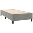thumbnail image 2 of vidaXL Bed Frame Light Grey 100x190 cm Twin Velvet, 2 of 5