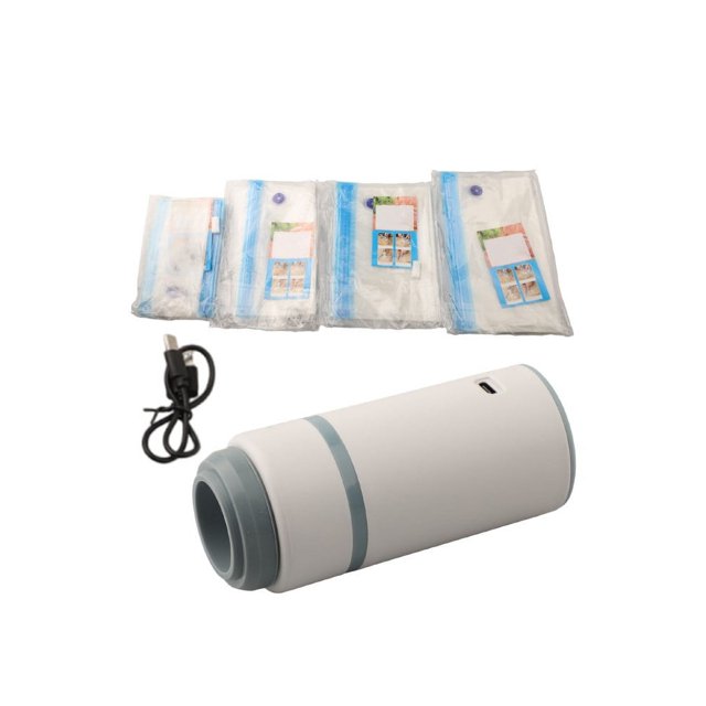 Sacs de Mise sous Vide Réutilisables Scelleuse Sac de Conservation des Aliments Ensemble de Pompe à Vide Électrique