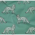thumbnail image 4 of oneOone Organic Cotton Poplin Twill Fabric Fox Block Print Fabric BTY 42 Inch Wide, 4 of 4