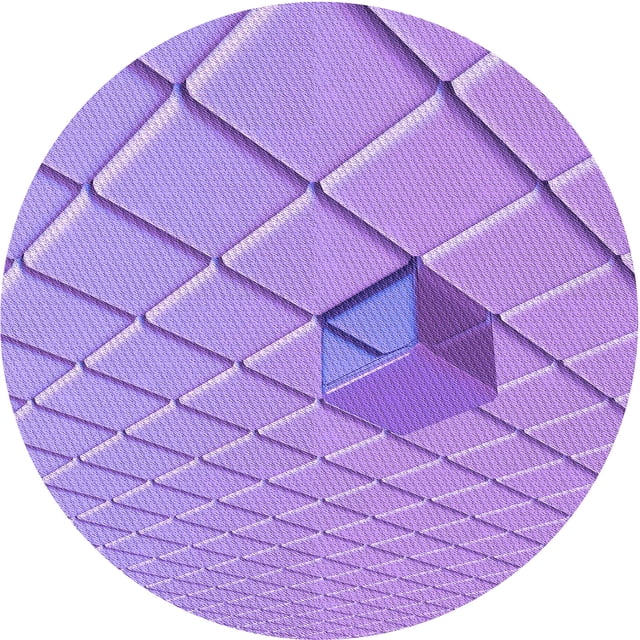 Ahgly Company Tapis d'Intérieur Rond Lavable en Machine Transitionnel Lilas Violet Vif, 4 Pieds Rond