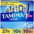 thumbnail image 1 of Tampax Pearl Tampons Multipack, with LeakGuard Braid, Regular/Super/Super Plus Absorbency, Unscented, 1 of 9