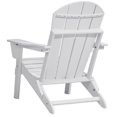 thumbnail image 1 of KFFKFF Adirondack Chair Set of 2, Durable Plastic, Foldable for Easy Storage, Outdoor Patio Chair with Cup Holder, Comfortable Arm Rests, Ideal for Garden and Backyard Use - White, 1 of 9