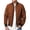 Coffee, variant on fartey Men's Lightweight Aviator Bomber Jackets Plus Size Full Zip Up Stand Collar Motorcycle Jacket with Pockets Casual Roomy Windproof Fall Winter Warm Outerwear, S-5XL