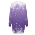 thumbnail image 4 of Wyzesi Robes d'Automne pour Femmes Invitées de Mariage Mi-Robe Chandail de Noël Imprimée pour Femmes Col Rond Manches Longues Ample Sans Capuche Robe Décontractée Robes Longues pour Femmes Formelles, 4 of 5