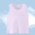 thumbnail image 2 of SROBPTY T-Shirts Garçons Filles, T-Shirt de Base Respirant Confortable Décontracté d'Été à Col Rond Uni pour Enfants Violet 2 Ans, 2 of 5