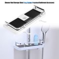 thumbnail image 2 of Shower Rod Storage Shelf Shower Storage Shelf, Bathroom Storage Shelf, Durable Bathroom Tray Shower Gel For Shampoo, 2 of 8