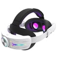 thumbnail image 1 of Compatible avec Meta Quest 3/3S Casque VR - Sangle de Tête RGB Ajustable avec Batterie 12000mAh pour Prolonger le Temps de Jeu, 1 of 5
