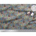thumbnail image 2 of Soimoi Viscose Chiffon Fabric Square Geometric Print Fabric by the Yard 42 Inch Wide, 2 of 3
