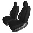 thumbnail image 1 of FH Group Faux Leather Custom Fit Car Seat Covers for 2017-2024 Tesla Model 3 Black Front Seats, 1 of 6