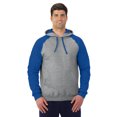 thumbnail image 1 of Jerzees Mens NuBlend Color-Block Raglan Pull Over Hooded Sweatshirt, M, 1 of 1