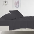 thumbnail image 4 of Draps de Lit 100 % Coton, Poche Profonde, Résistants aux Plis, Satin Doux et Lisse 3 Pcs, Lit Simple Gris Foncé par Color Sense, 4 of 4