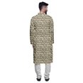 thumbnail image 3 of Atasi Kurta à Manches Longues Imprimé, Boutonné, Asymétrique, Kurta de Designer pour Garçons, 3 of 5