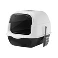 thumbnail image 2 of Cat Litter Box with Hood and Lid, Large Cat Litter Box, Pet Supplies, Cat Litter Black 35x50x35cm, 2 of 9