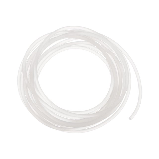Unique Bargains Polyurethane Round Belts 3mm Dia 9.84ft(3 Meters) Length Rough Surface PU Urethane Belt for Drive Transmission, White
