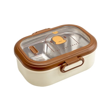 Boîte à Lunch Bento, Boîte à Lunch Isolée en Acier Inoxydable 304 Chauffage au Micro-Ondes Étudiant Dédié Travailleur de Bureau Qualité Alimentaire Boîte à Lunch à Compartiments d'Isolation, Boîte Bento Boîte à Lunch pour Adulte