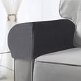 thumbnail image 1 of Fwttom All Inclusive Solid Color Plaid Sofa Armrest Cover Elastic Sofa Armrest Protective Cover Thickened Non Slip Armrest Cover for All Seasons 2Pc, 1 of 6