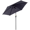 thumbnail image 1 of Outsunny Parasol de Terrasse Rond 8,5 Pi en Aluminium Gris, 1 of 10