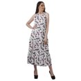 thumbnail image 2 of Moomaya Robe Imprimée Femme Fête Mariage Tenue de Fête Col Licou Robe Maxi en Rayonne, 2 of 4