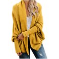 thumbnail image 2 of DPTALR Women's Kimono Cable Knitted Slouchy Oversized Wrap Cardigan Sweater, 2 of 9