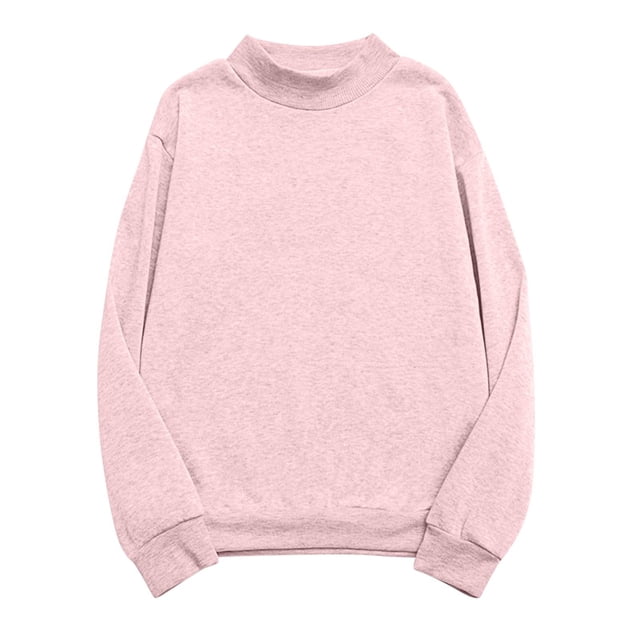 Jamicy Chandails pour Adolescentes 2025 Nouvelle Mode Chandails Décontractés Surdimensionnés Col Rond Manches Longues Chandails à Enfiler Hauts 2025 Mode d'Automne Vêtements Légers T-Shirts