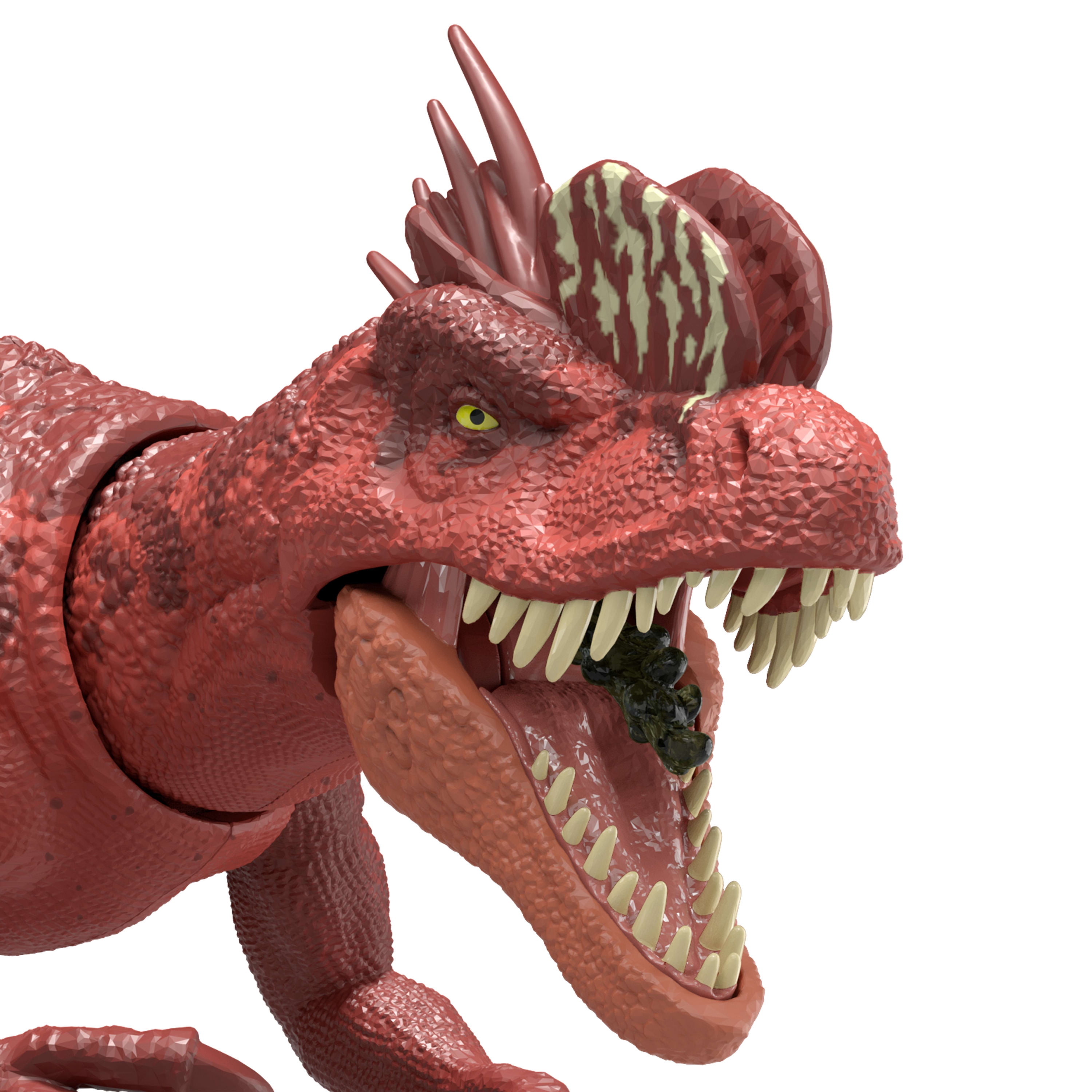 Jurassic World Strike Attack Dilophosaurus Dinosaur Figure, Single Action & Posable, Digital Play