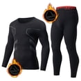 thumbnail image 3 of Mens Long Johns Thermal Set, Mens Solid Color Warm Thermal Underwear Set, 3 of 8