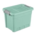 thumbnail image 1 of Sterilite Boîte Empilable 28 litres, Vert, 1 of 3