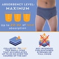thumbnail image 2 of Wearever Men's Incontinence Underwear Open Fly Washable Briefs, Maximum Absorbency 3-Pack, 2 of 10
