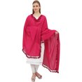 thumbnail image 5 of Phagun Foulard de Cou en Coton Dupatta Indienne Chunni Longue Étole Foulard à Franges - Magenta, 5 of 5