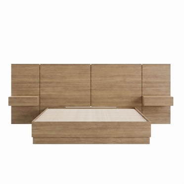 Ensemble de chambre à coucher Milano 4 pièces avec plateforme pleine grandeur