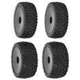 thumbnail image 3 of Domqga RC Front Rear Tires And Wheels, Strong Cushion 12mm Hex RC Wheels And Tires For 1/10 RC Off Road Car, 3 of 8