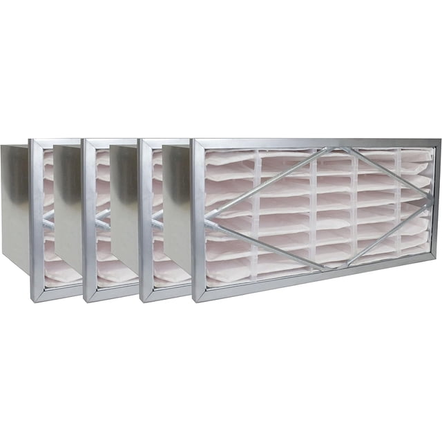 Filterbuy 20x24x12 Air Filter MERV 13 Header, HVAC AC Furnace Air Filters Replacement (4-Pack)