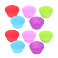 thumbnail image 2 of Fosa 10Pcs Silicone Muffin Cup Resuable Food Grade Cake Mold Cupcake For Home, 2 of 8