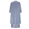 thumbnail image 4 of Vente de Liquidation Robe Deux Pièces Ample à Imprimé pour Femme Grande Taille, Manches 3/4, Col Rond, Jupe, 4 of 6