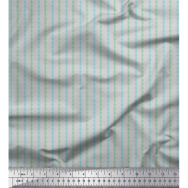 Soimoi Georgette Viscose Fabric Triangle Shirting Print Fabric by The Yard 42 Inch Wide