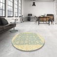 thumbnail image 3 of Ahgly Company Indoor Round Abstract Sage Green Oriental Area Rugs, 8' Round, 3 of 6